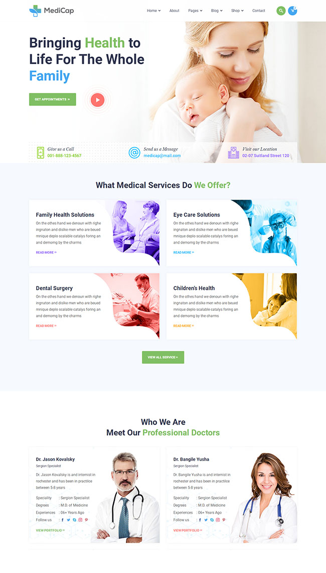 妊娠护理诊所网站HTML5模板